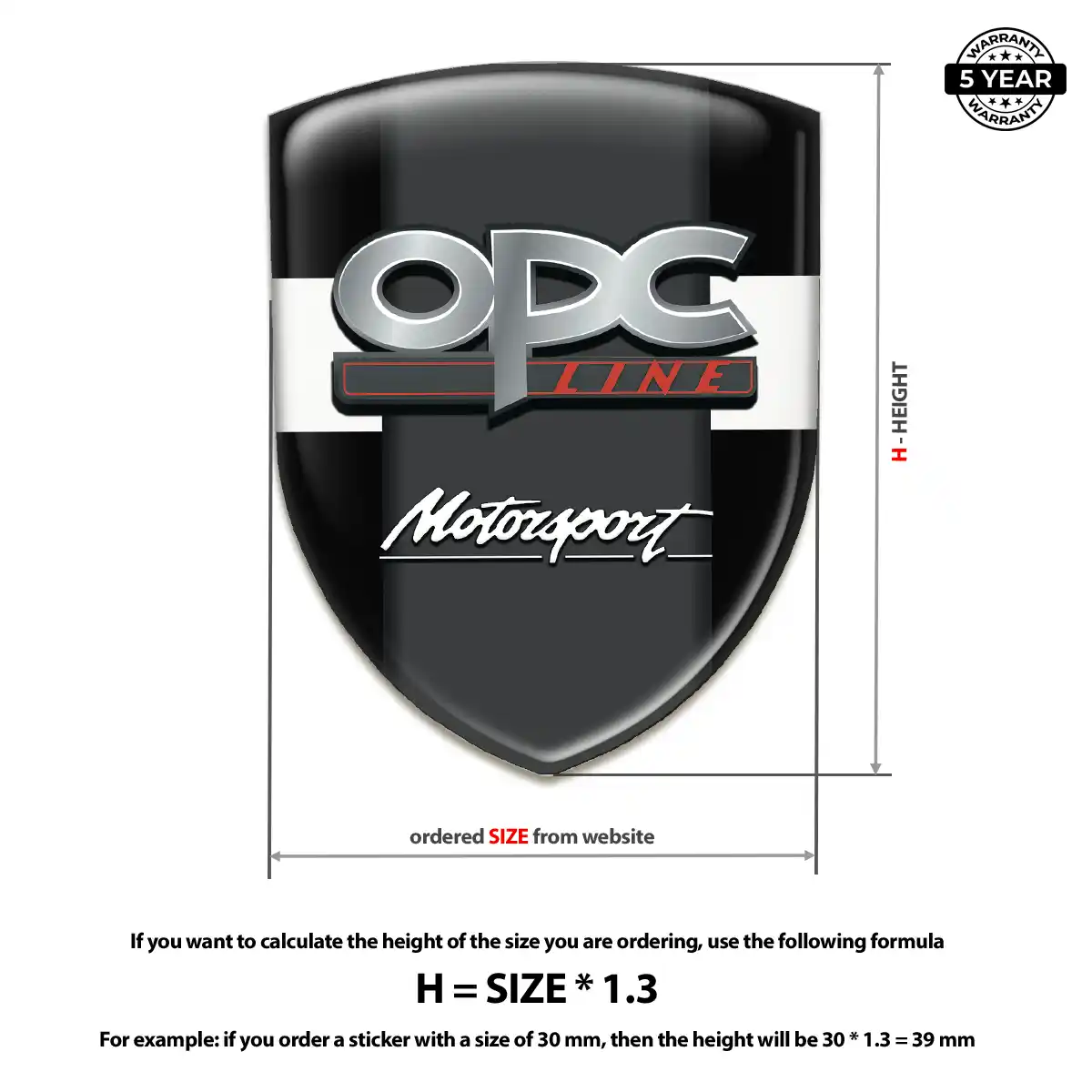 Opel Emblem Badge Logo Outer Style