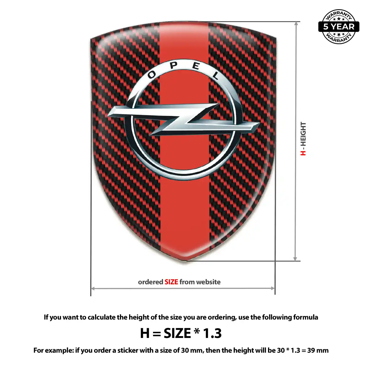 Opel Emblem Badge Logo Prestige Line