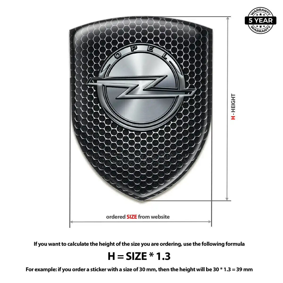 Opel Emblem Badge Logo Resin Elite