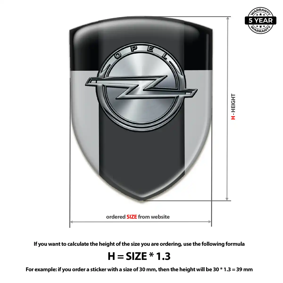 Opel Emblem Badge Logo Resin Luxe