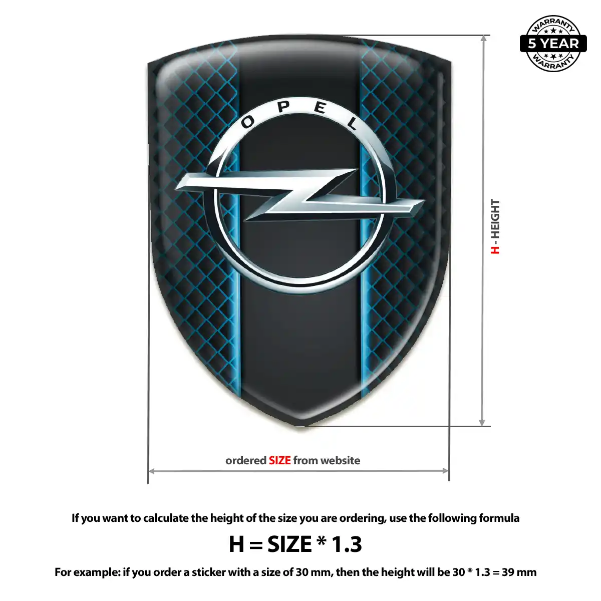 Opel Emblem Badge Prestige Line