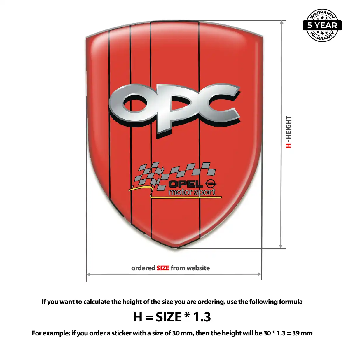 Opel Emblem Domed Badge Interior Elegance