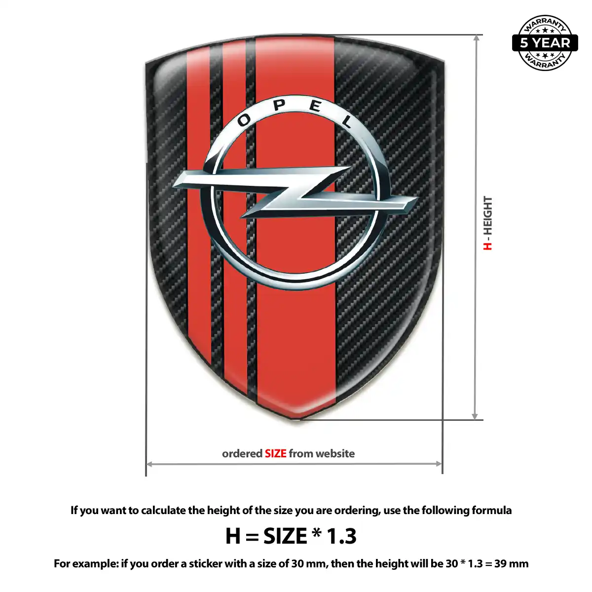 Opel Emblem Domed Badge Interior Luxe