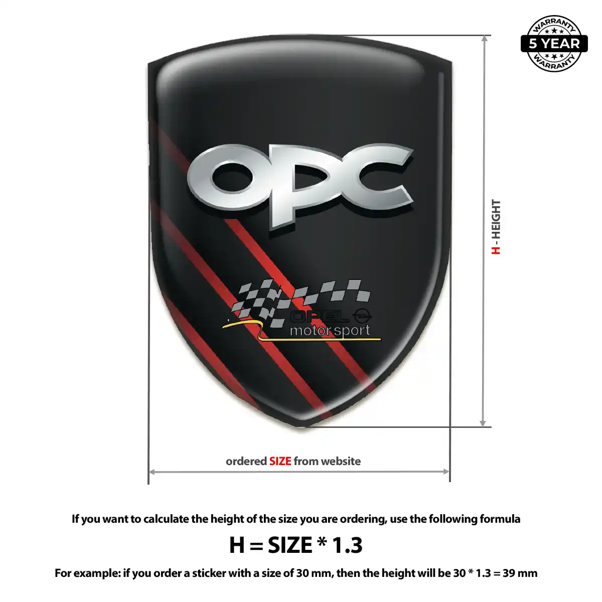 Opel Emblem Domed Badge Noble Edition