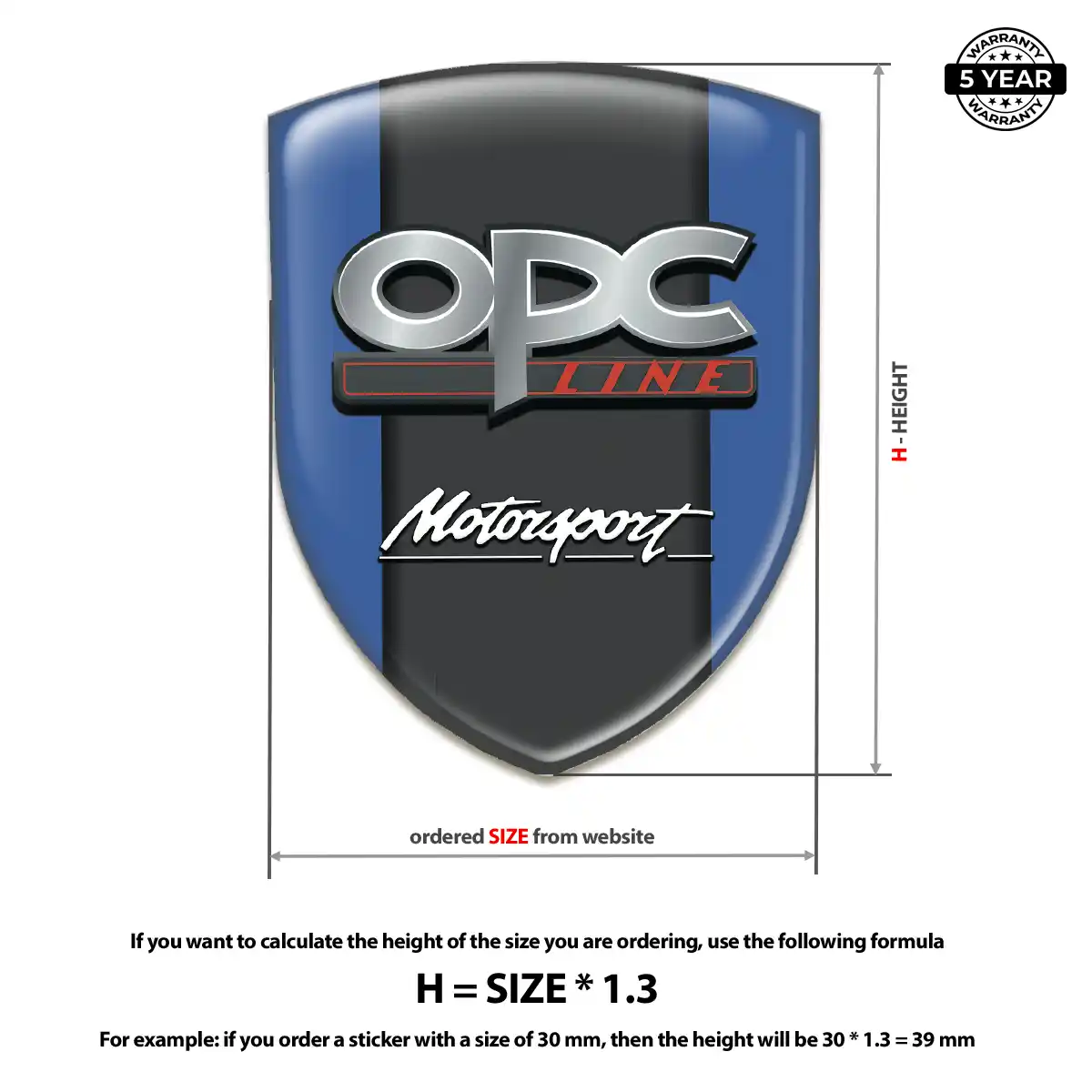 Opel Emblem Domed Badge Opulent Line