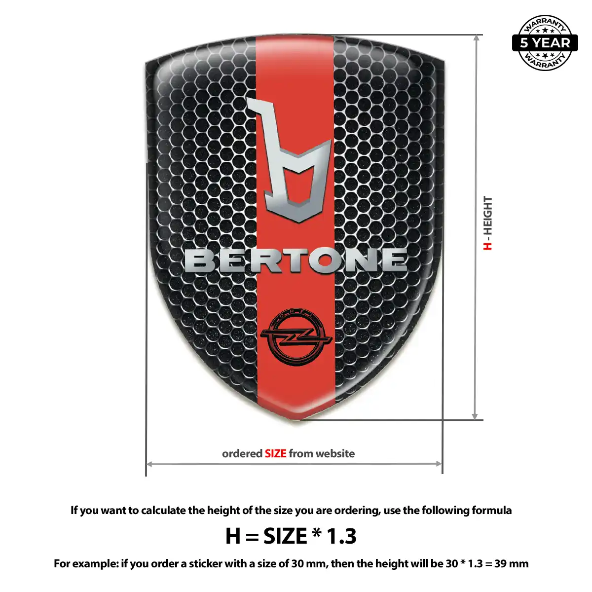 Opel Emblem Domed Badge Prestige Line