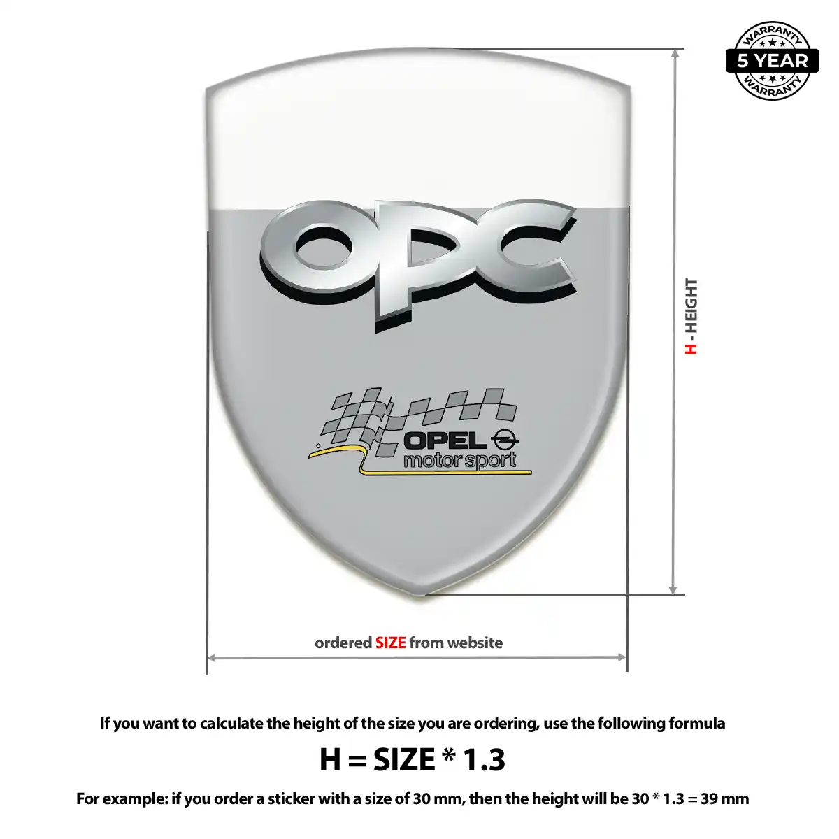 Opel Emblem Domed Badge Resin Luxe
