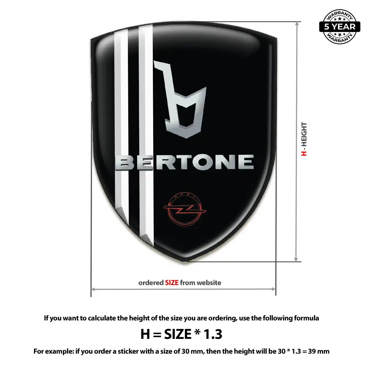 Opel Emblem Domed Badge Signature Grade