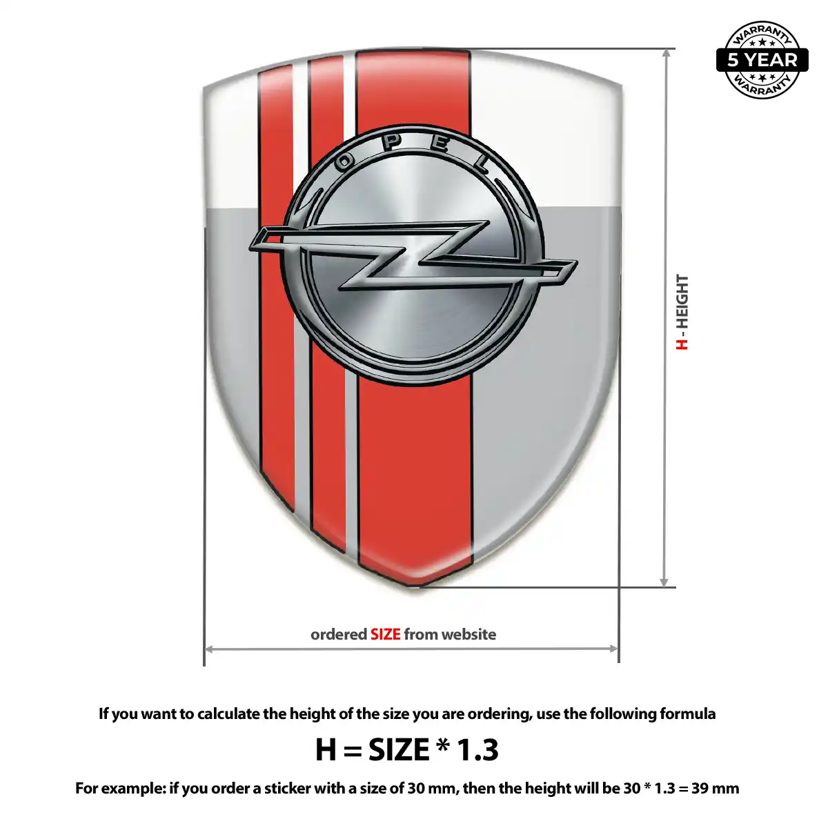Opel Emblem Domed Badge Sleek Style