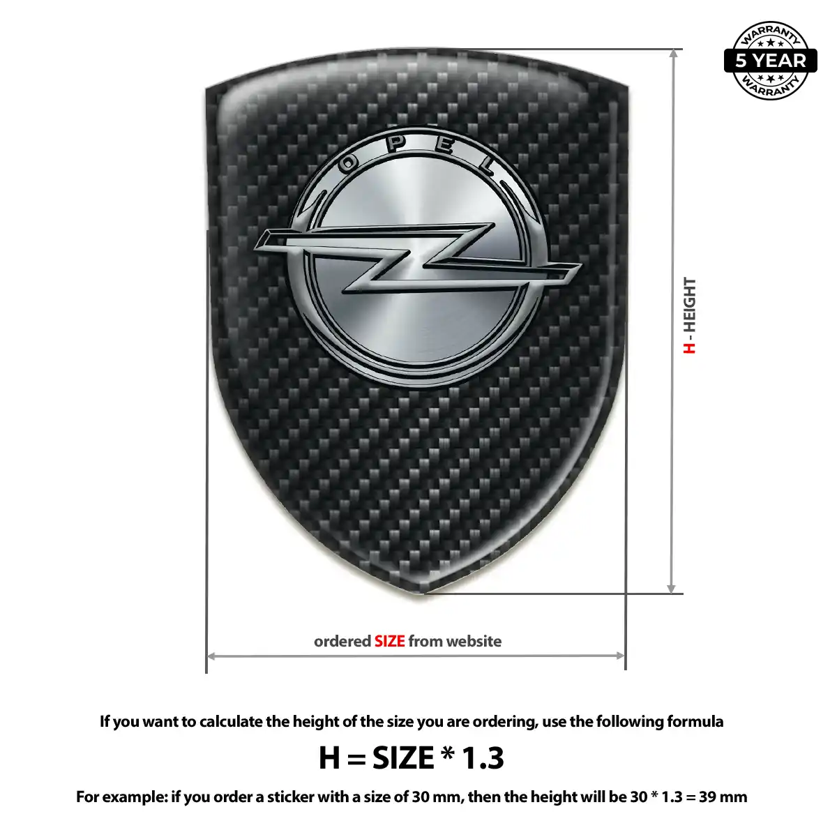 Opel Emblem Domed Badge Superior Craft