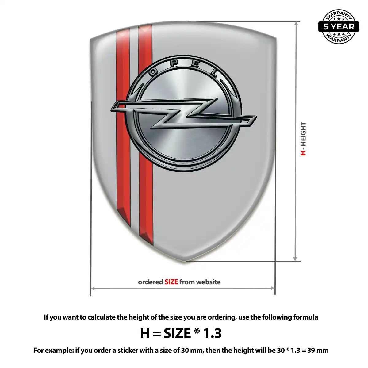Opel Emblem Logo Badge Elite Finish