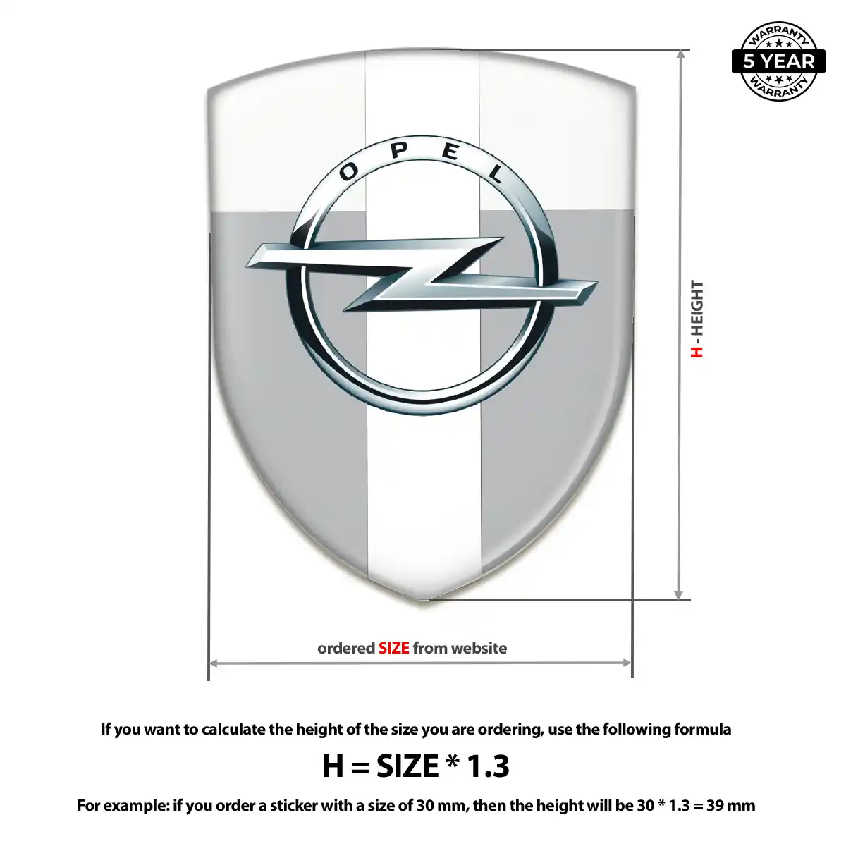 Opel Emblem Logo Badge Prestige Line