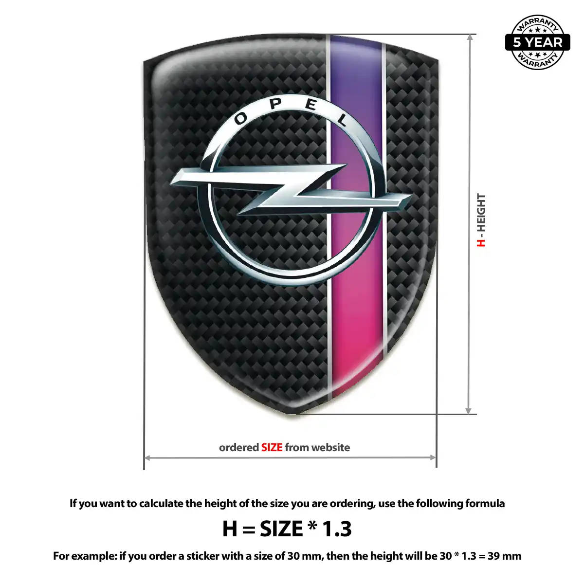 Opel Emblem Logo Badge Resin Elite
