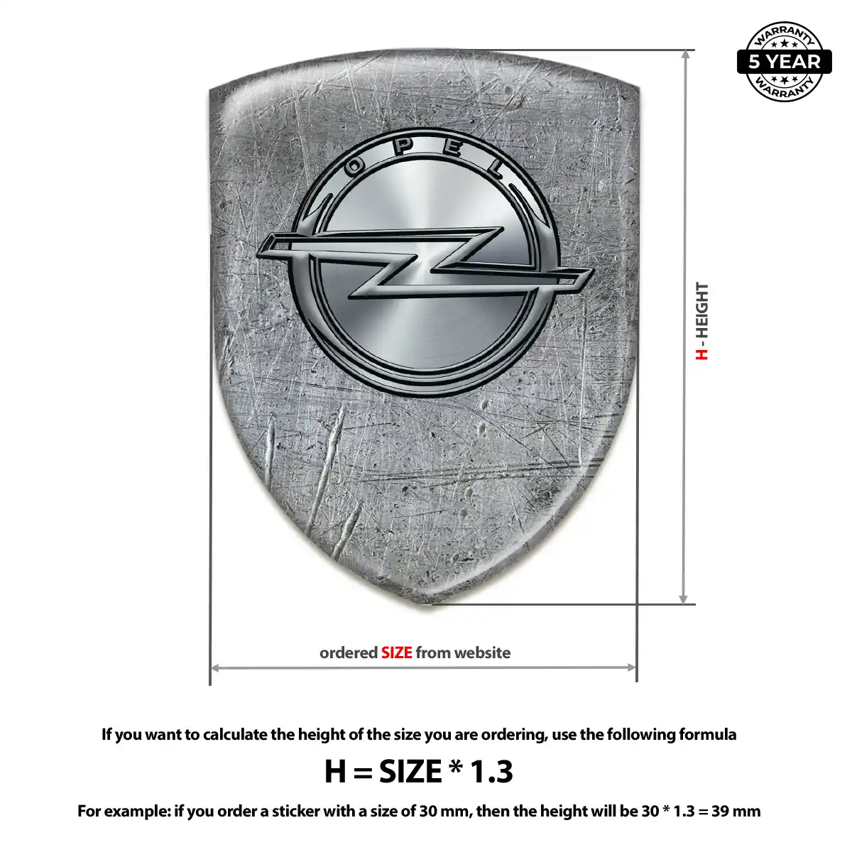 Opel Emblem Logo Elite Finish