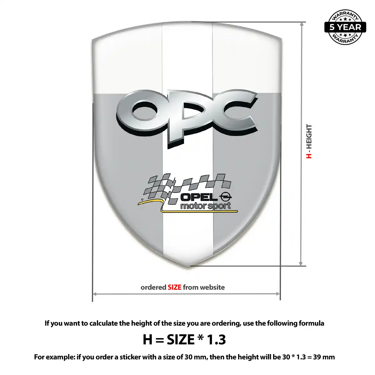 Opel Emblem Logo Outer Style