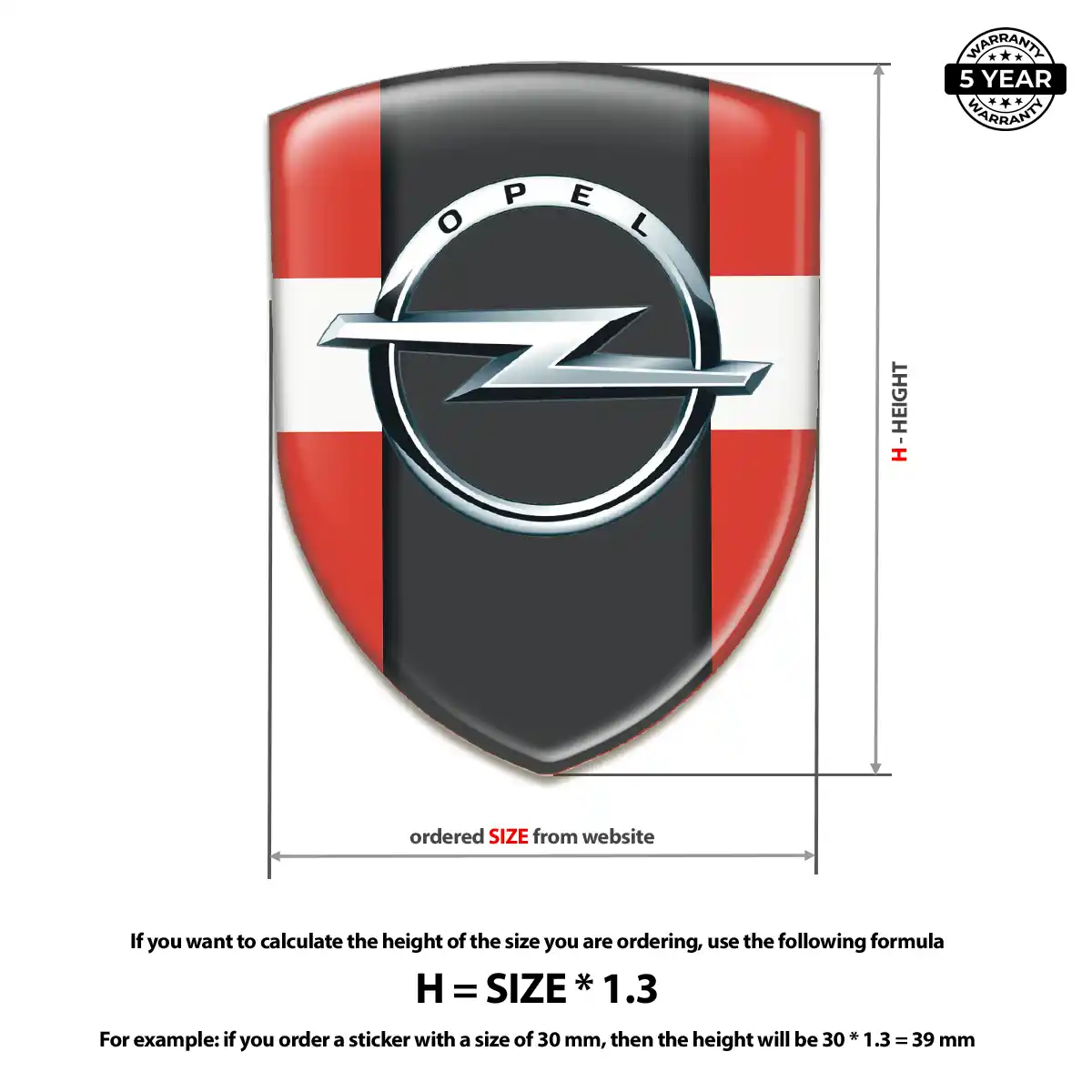 Opel Emblem Logo Prestige Line