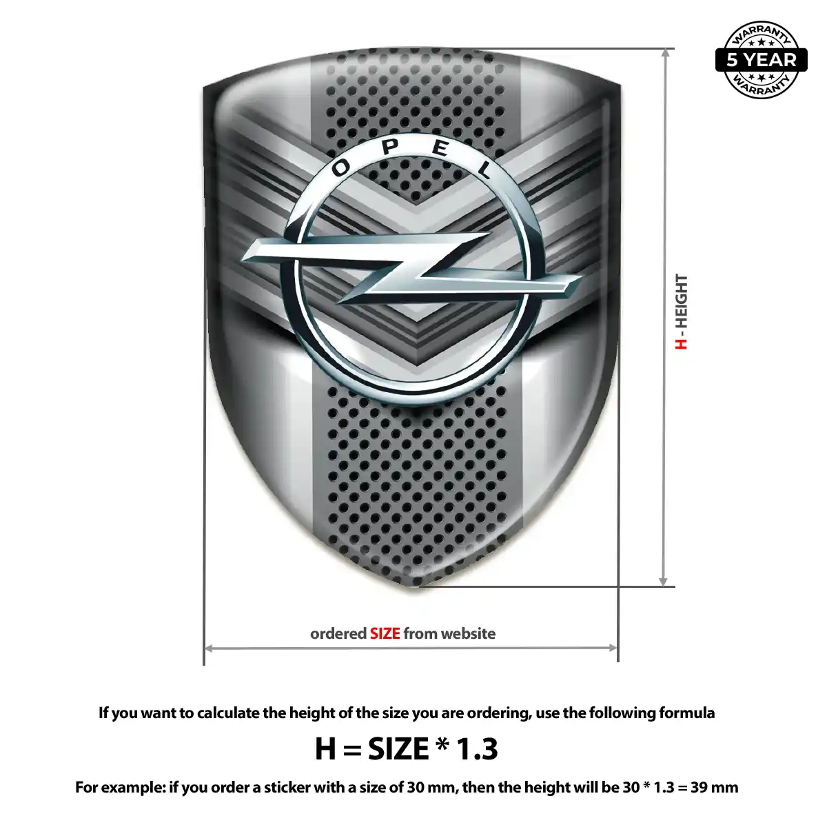 Opel Emblem Shield Interior Luxe