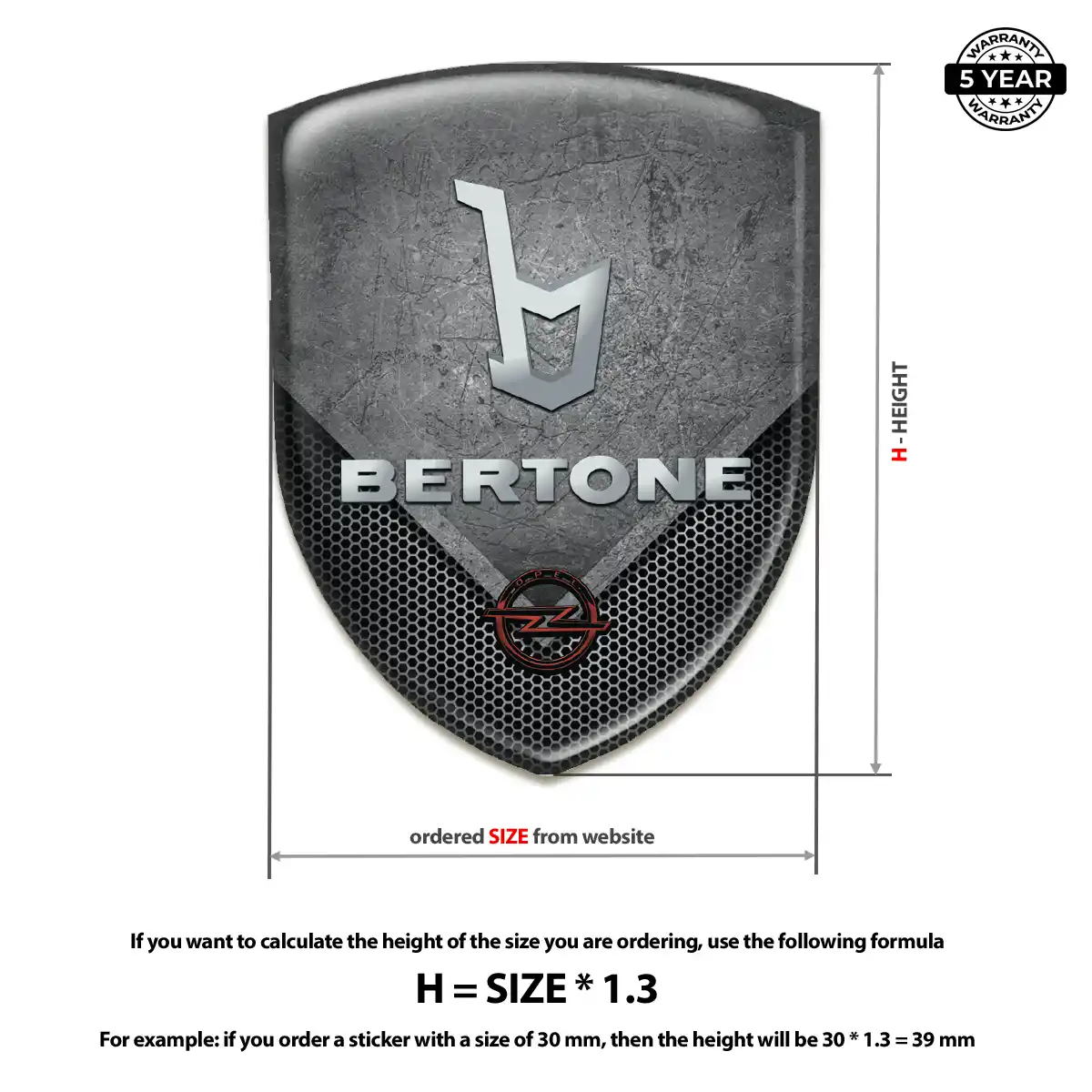 Opel Emblem Shield Premium Dome