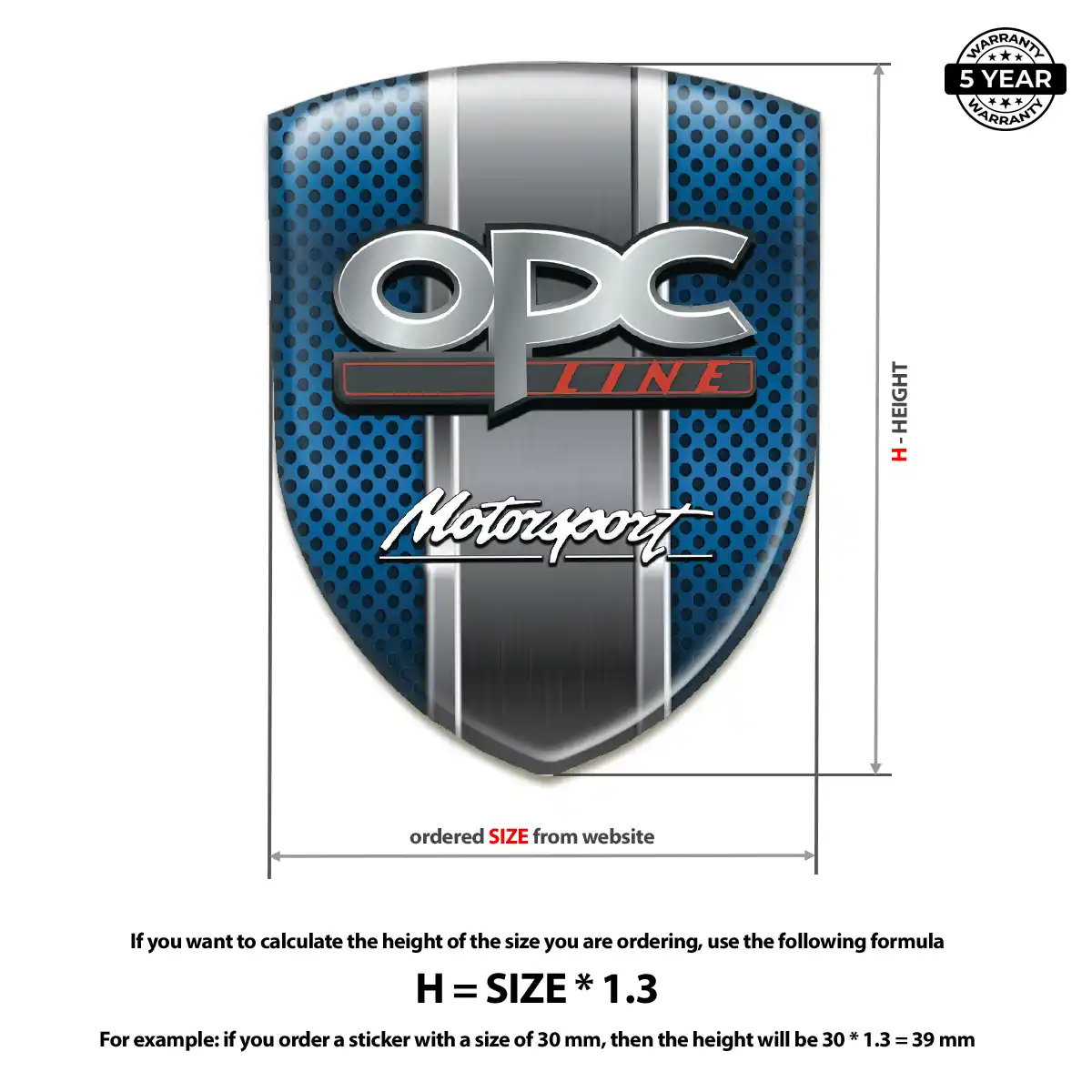 Opel Emblem Shield Prestige Line