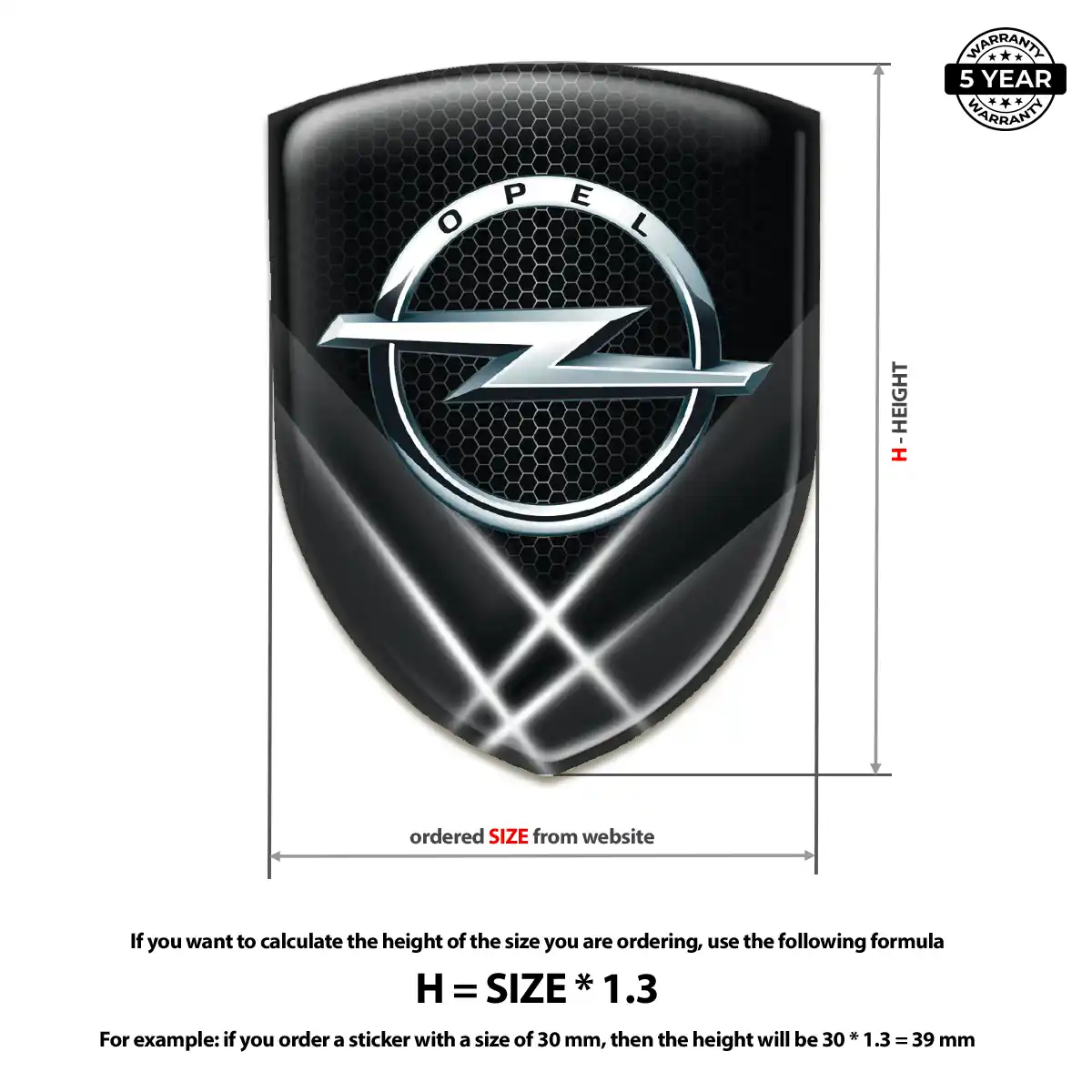 Opel Emblem Shield Resin Luxe