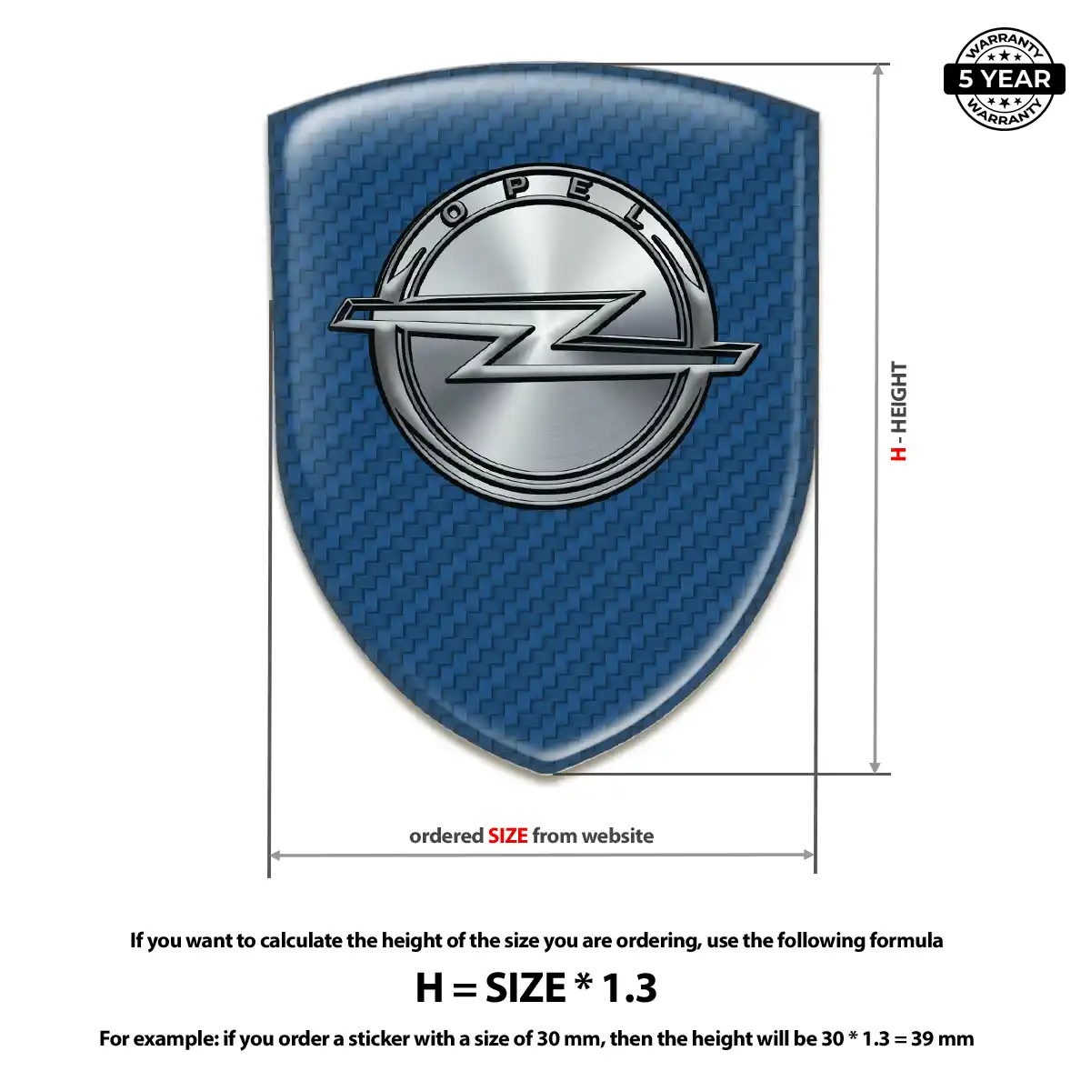 Opel Emblem Silicone Premium Dome