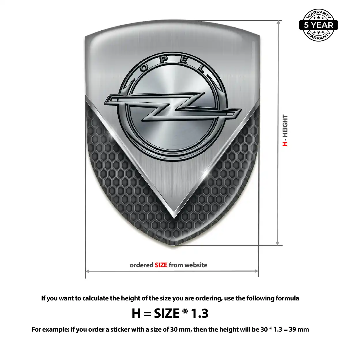 Opel Epoxy Domed Sticker Deluxe Edition