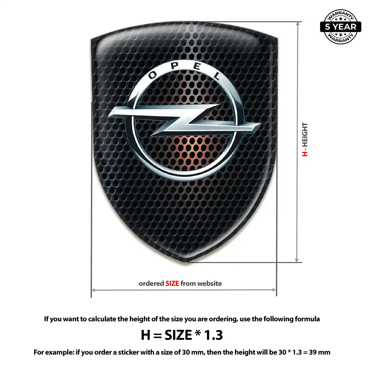 Opel Epoxy Domed Sticker Exclusive Series
