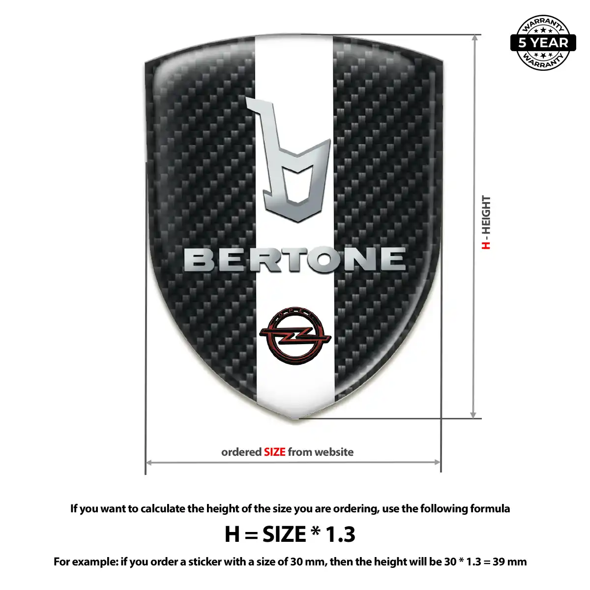 Opel Epoxy Domed Sticker Noble Edition