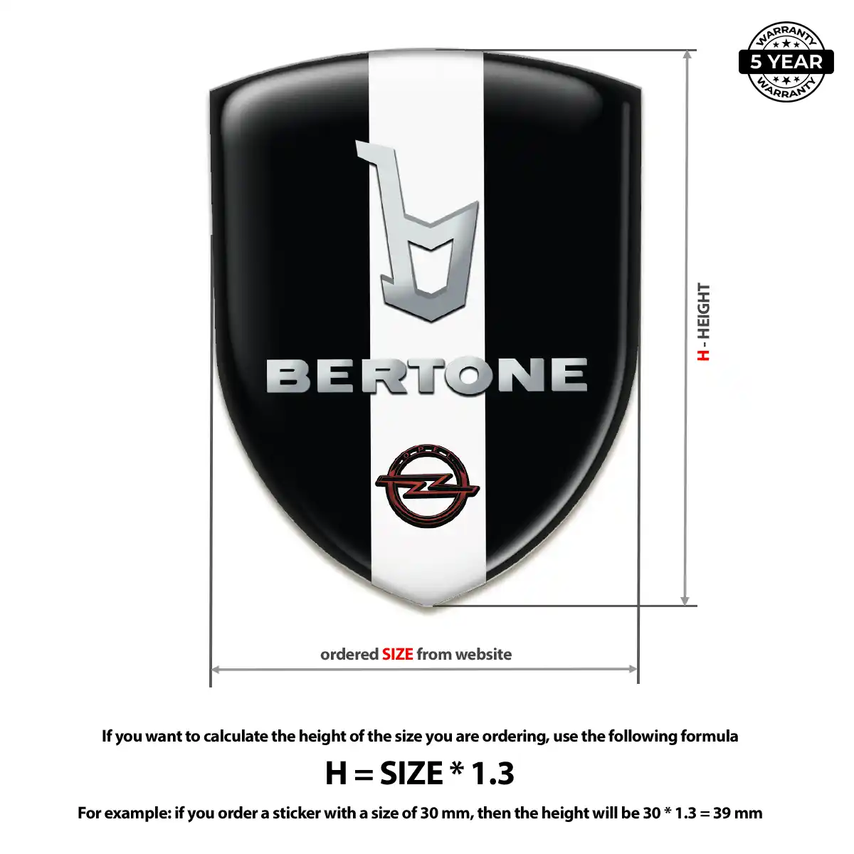 Opel Epoxy Domed Sticker Resin Elite