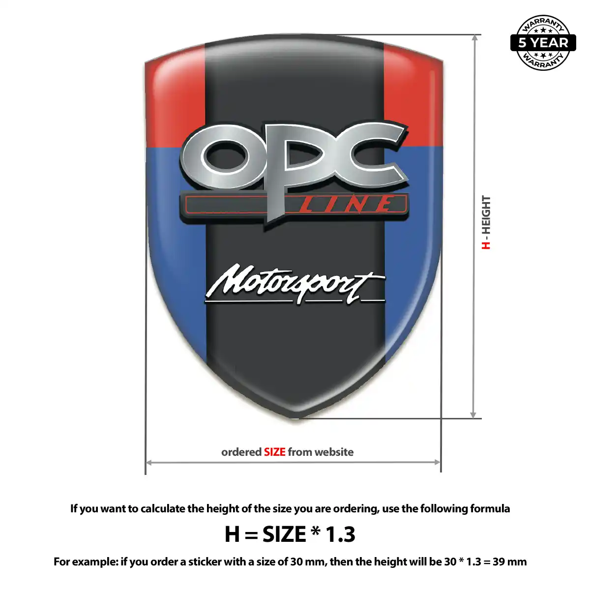 Opel Gel Badge Sticker Cabin Style