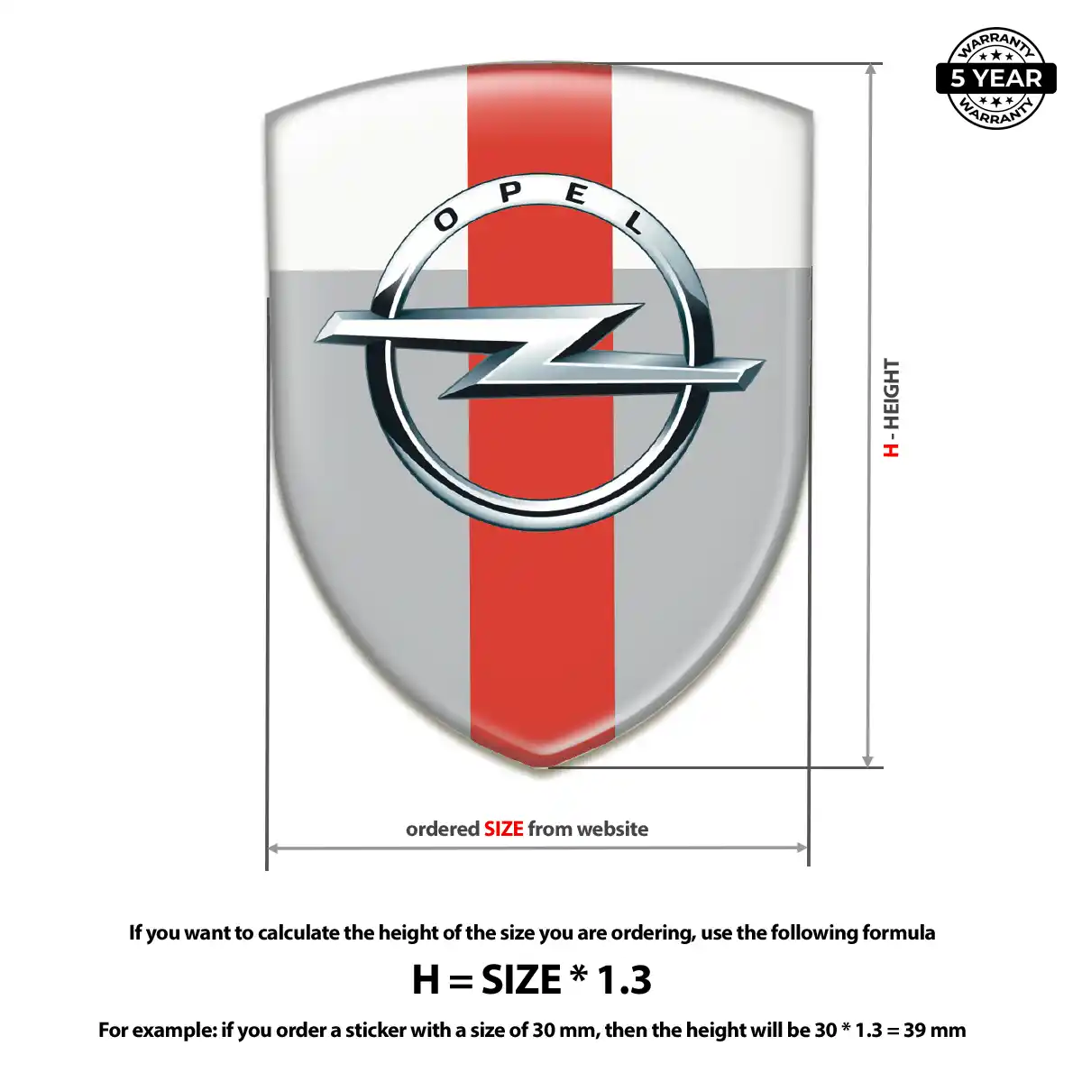 Opel Gel Badge Sticker Elite Edition