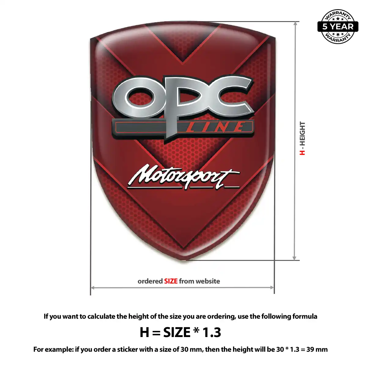 Opel Gel Badge Sticker Interior Luxe
