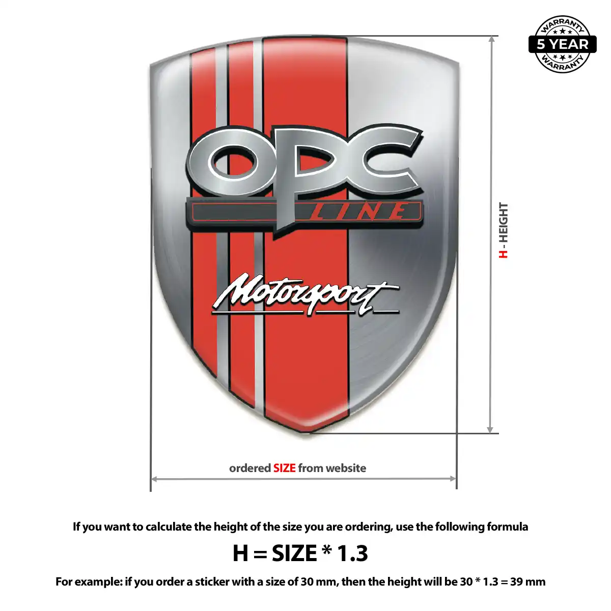Opel Gel Badge Sticker Opulent Line