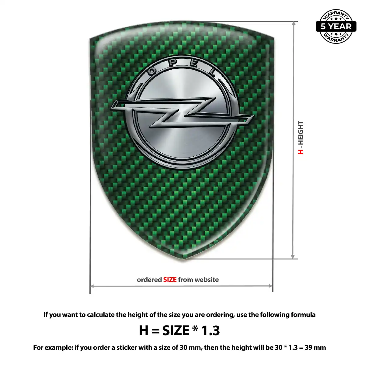 Opel Gel Badge Sticker Premium Dome