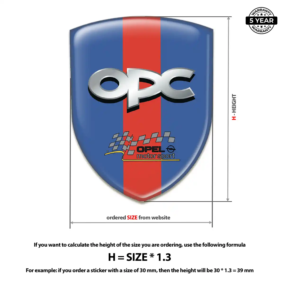 Opel Gel Badge Sticker Refined Design