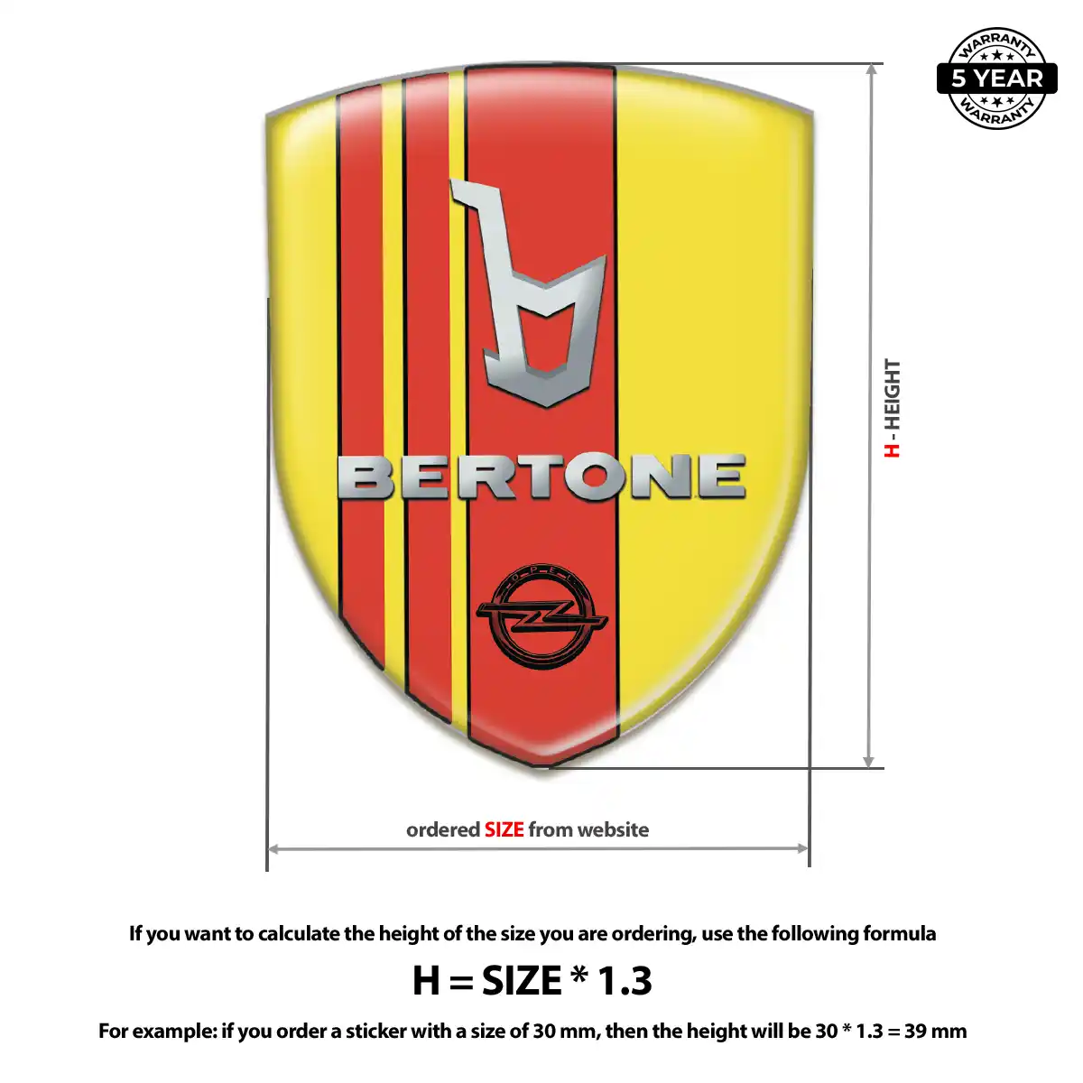Opel Gel Badge Sticker Resin Luxe