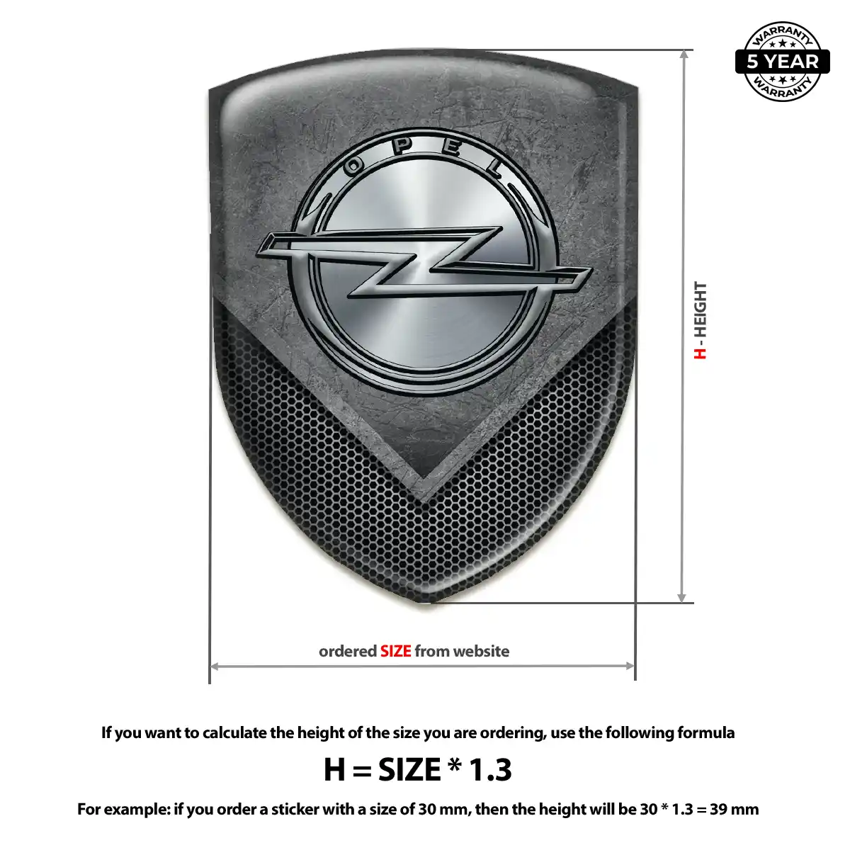 Opel Gel Badge Sticker Signature Grade