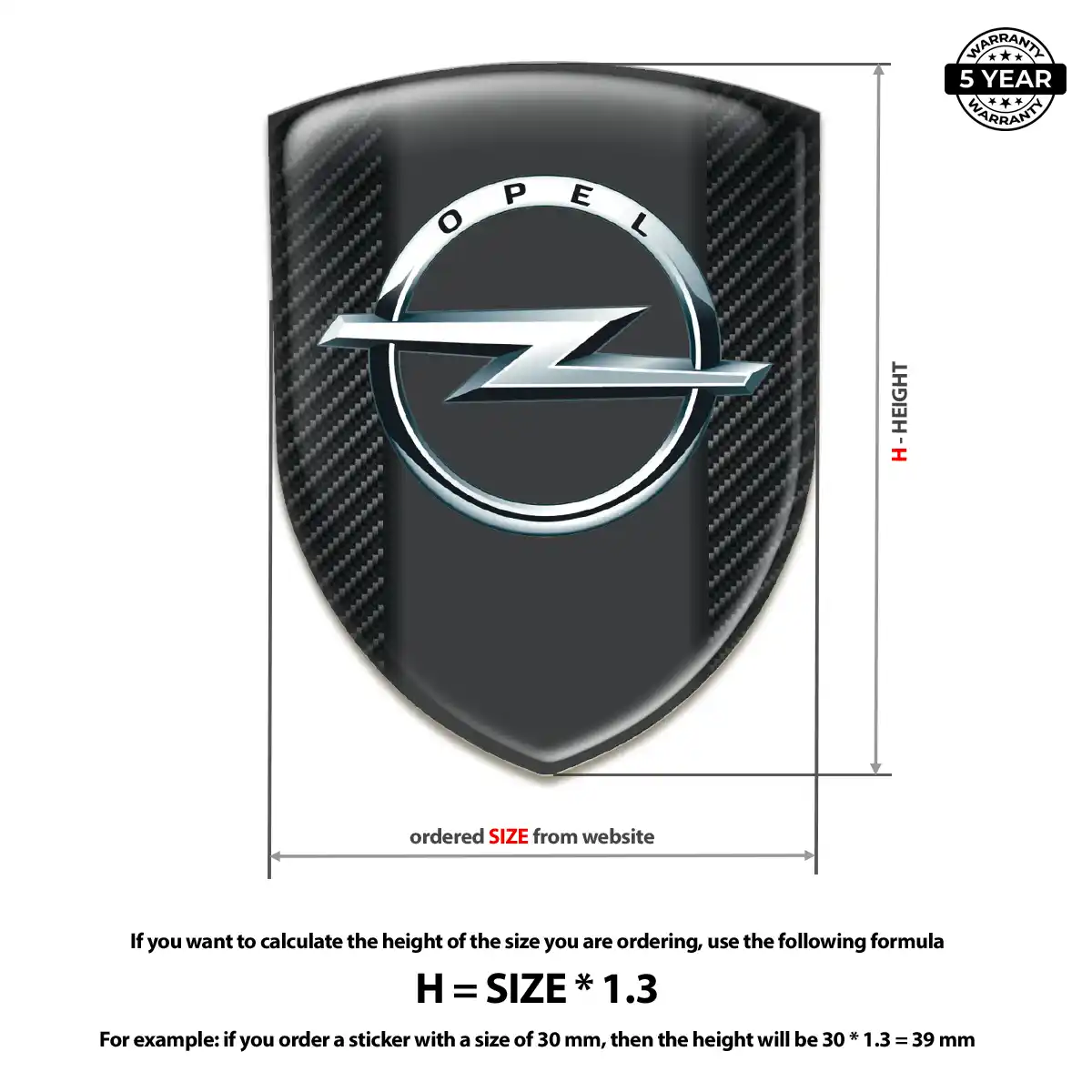 Opel Gel Emblem Sticker Elite Edition