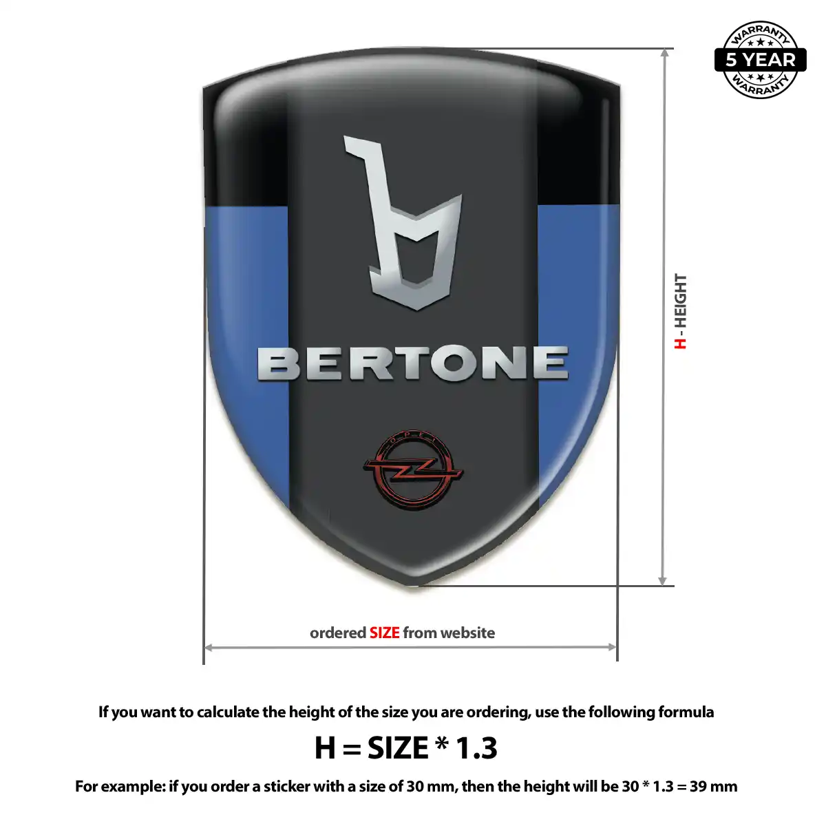 Opel Gel Emblem Sticker Elite Finish