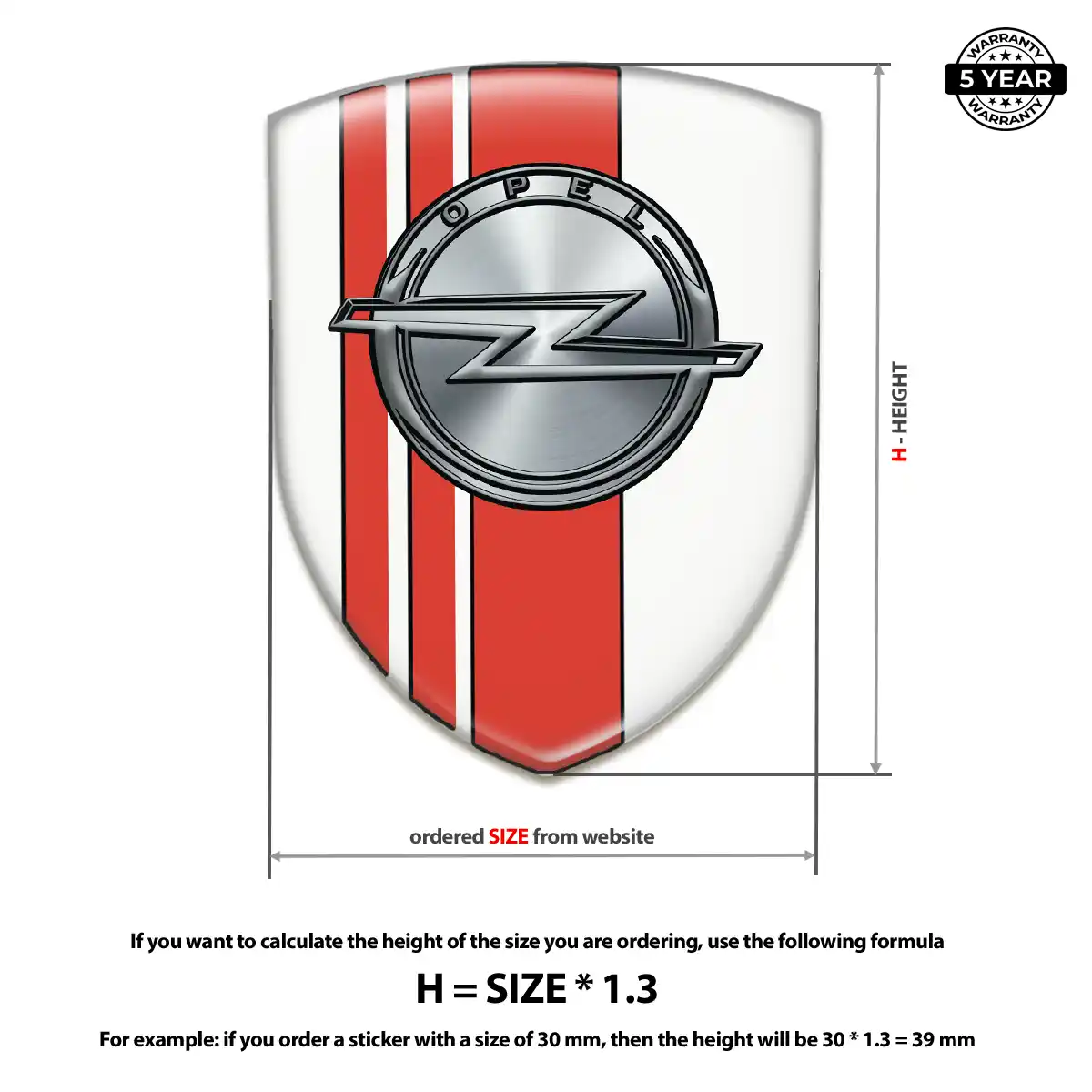 Opel Gel Emblem Sticker Exterior Luxe