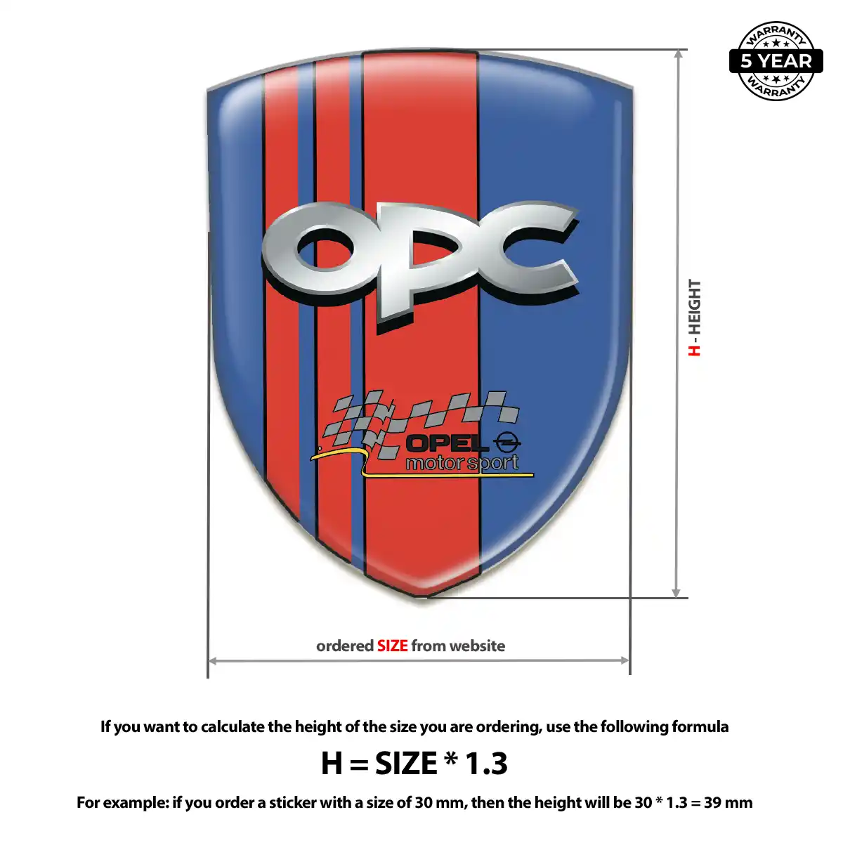Opel Gel Emblem Sticker Interior Elegance