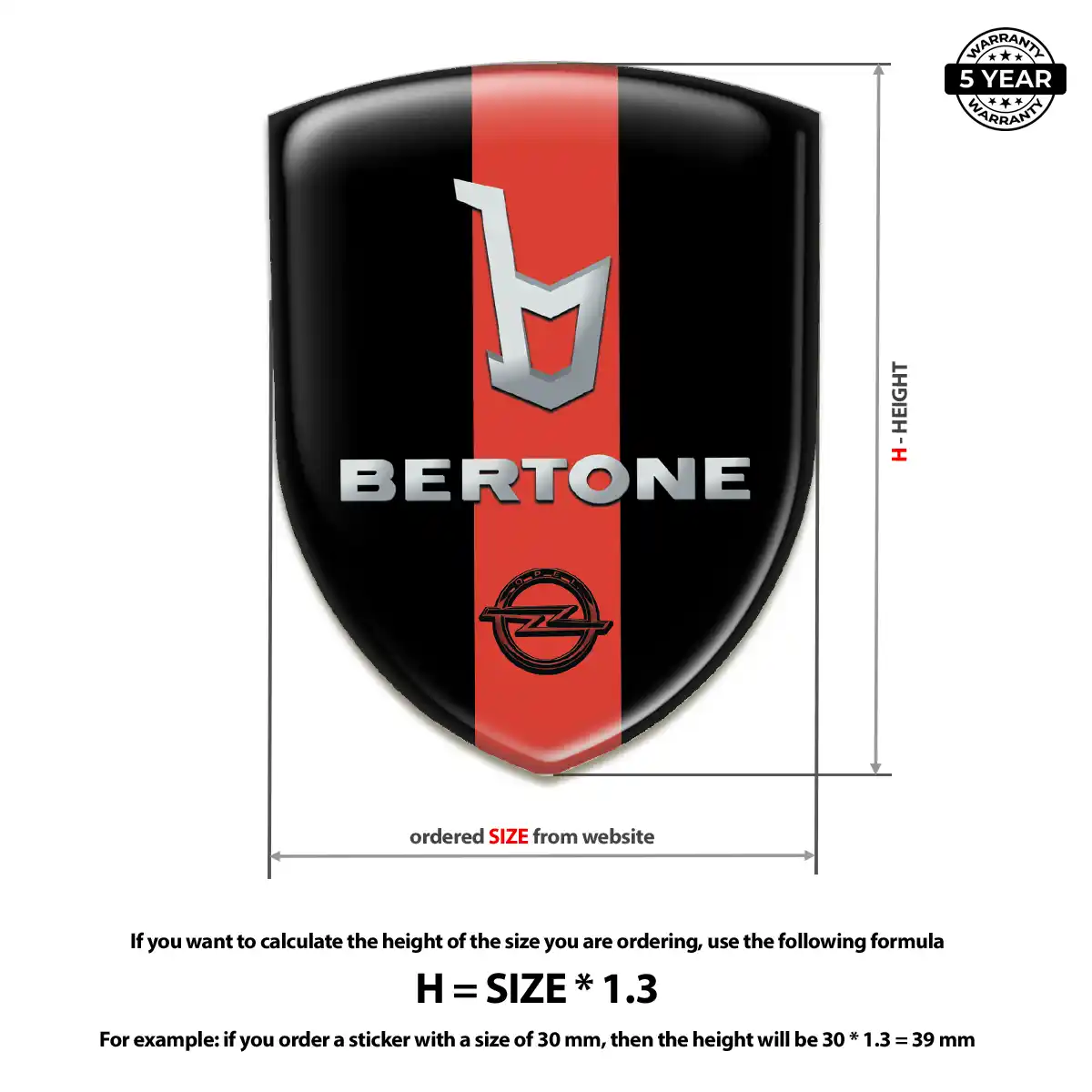 Opel Gel Emblem Sticker Interior Luxe