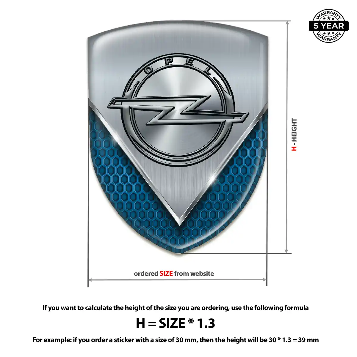 Opel Gel Emblem Sticker Noble Edition