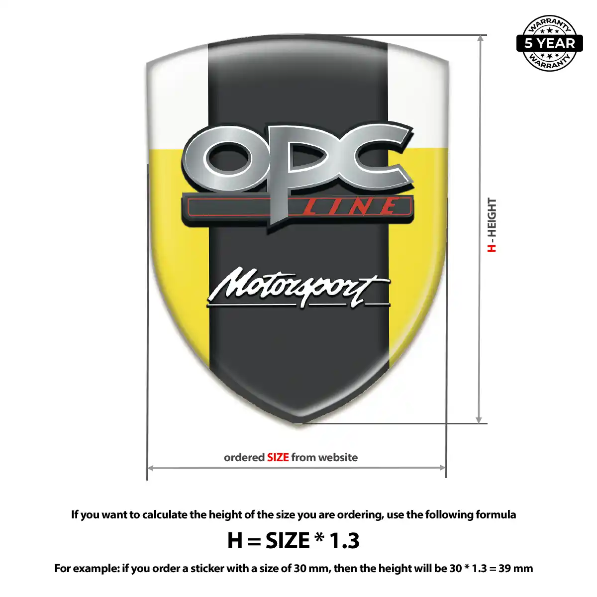 Opel Gel Emblem Sticker Premium Dome
