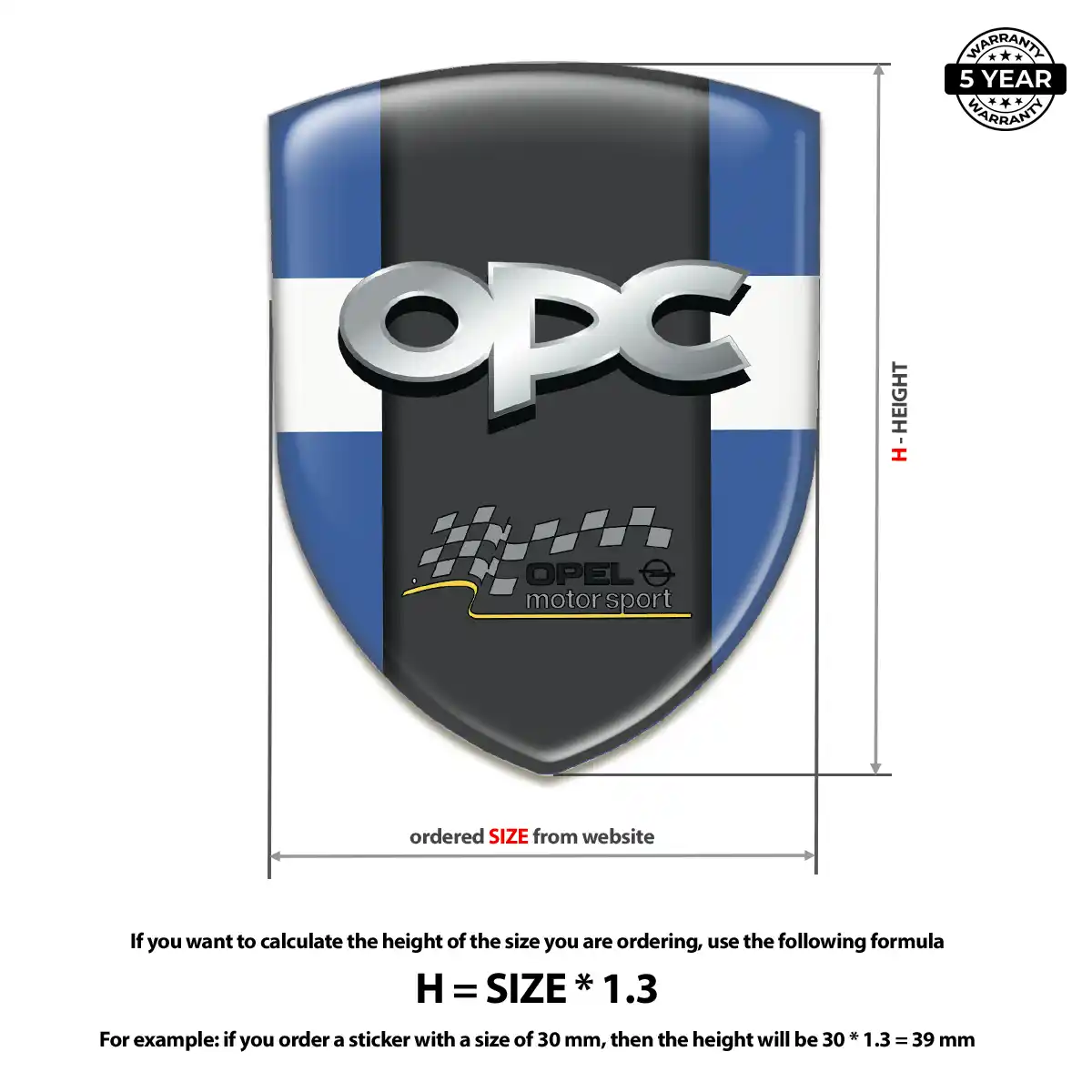 Opel Gel Emblem Sticker Resin Elite