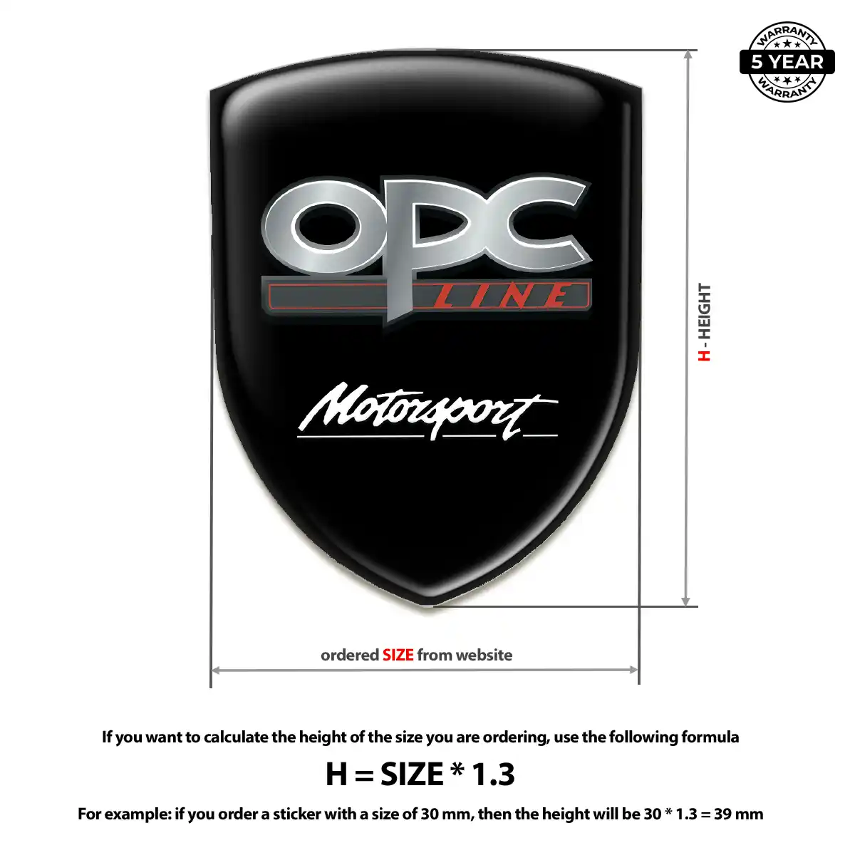 Opel Gel Emblem Sticker Resin Luxe