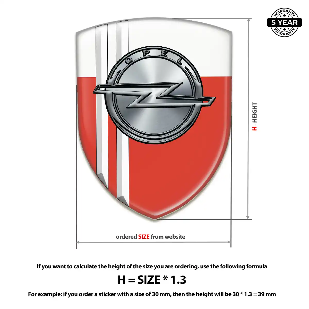 Opel Gel Emblem Sticker Sleek Style