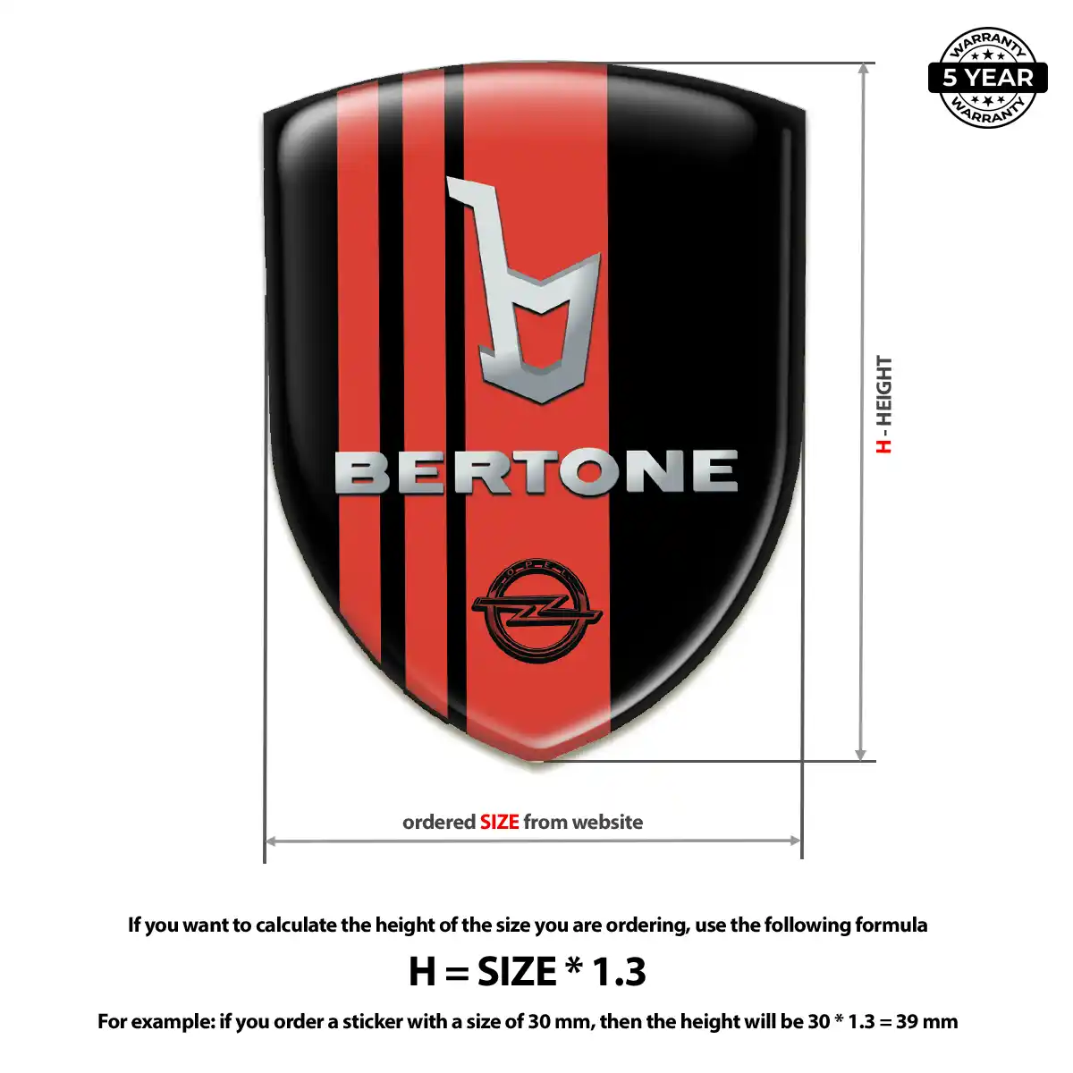 Opel Gel Emblem Sticker Superior Craft