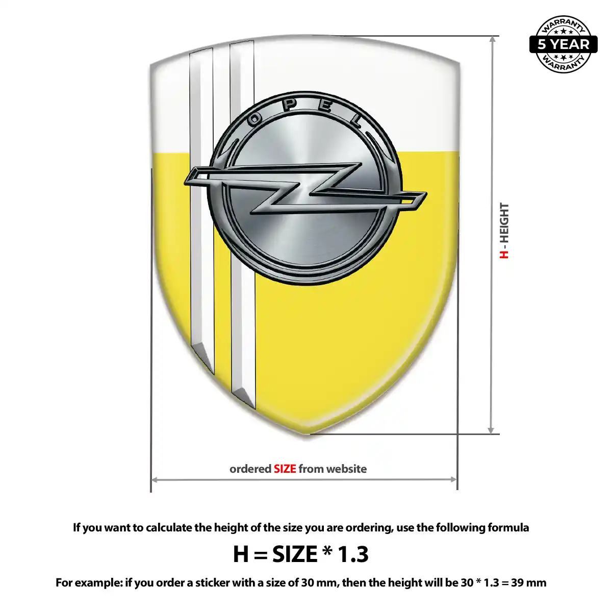 Opel Logo Badge Resin Luxe