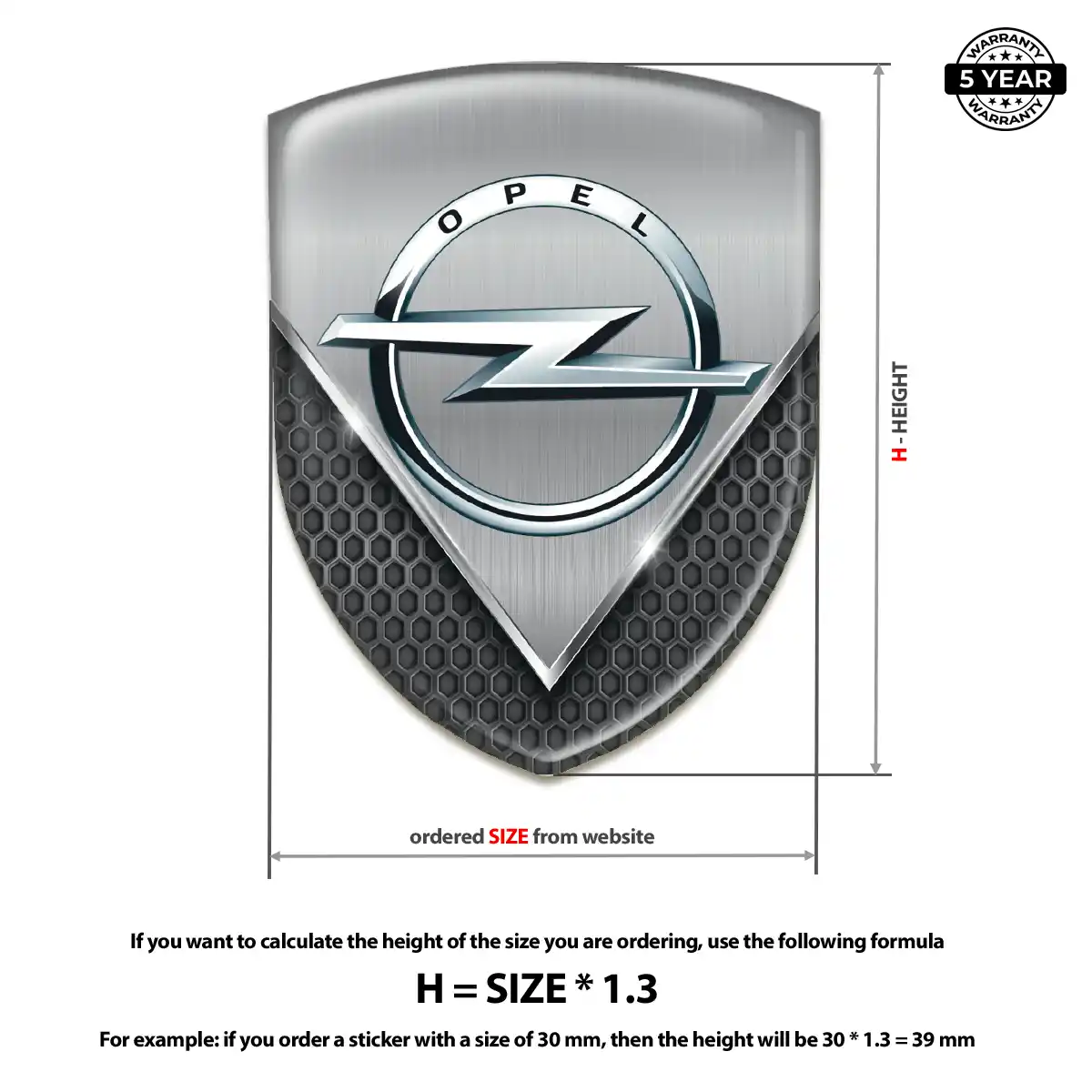 Opel Logo Emblem Elite Finish